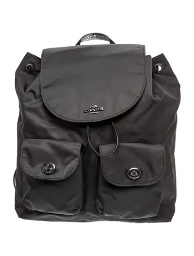 Pre-owned Coach Nylon Backpack In Black/grey