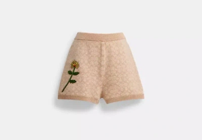 Coach Outlet Coach X Observed By Us Signature Knit Set Shorts In Beige