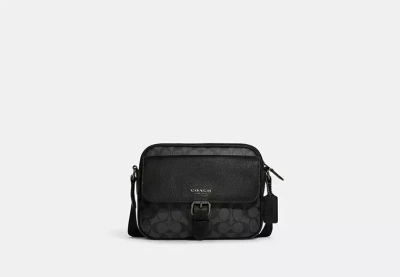 Coach Outlet Hudson Crossbody In Signature Canvas In Multi