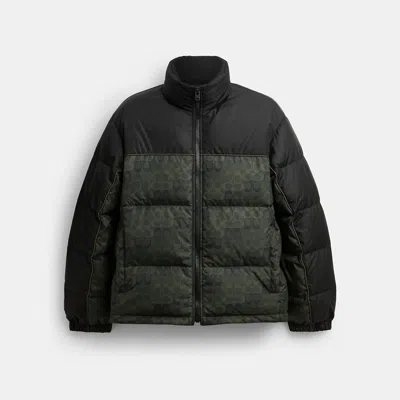 Coach Outlet Signature Down Jacket In Green