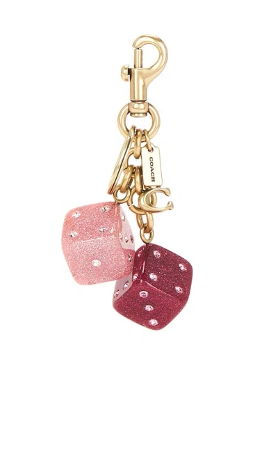 Coach Resin Dice Bag Charm In Pink