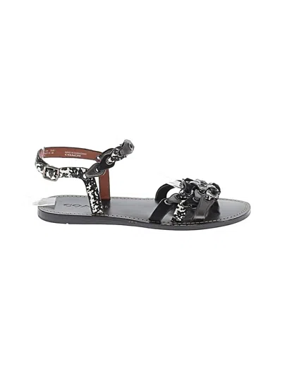 Pre-owned Coach Sandals In Black