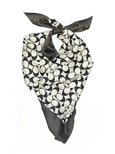Coach Silk Scarf In Black