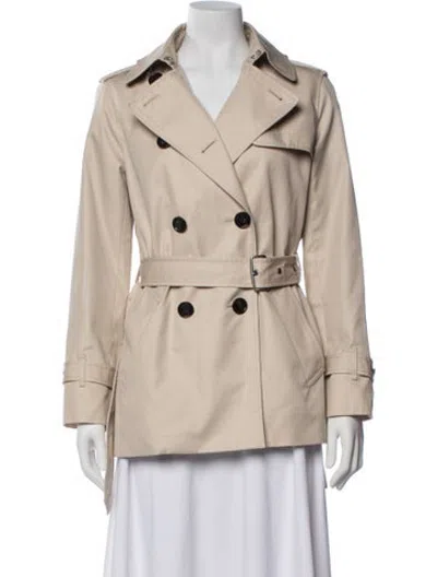 Pre-owned Coach Trench Coat In Neutrals