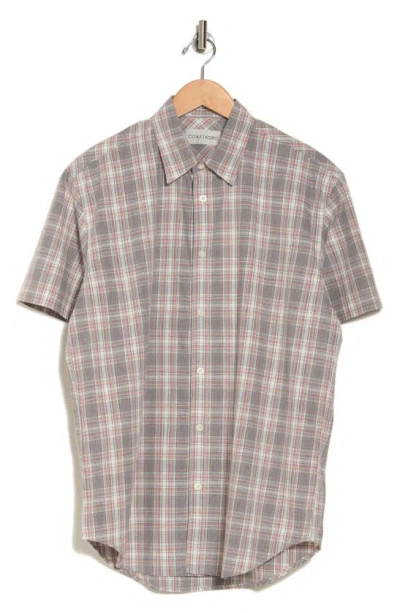 Coastaoro Yarn Dye Cotton Button-up Shirt In Mardre Grey