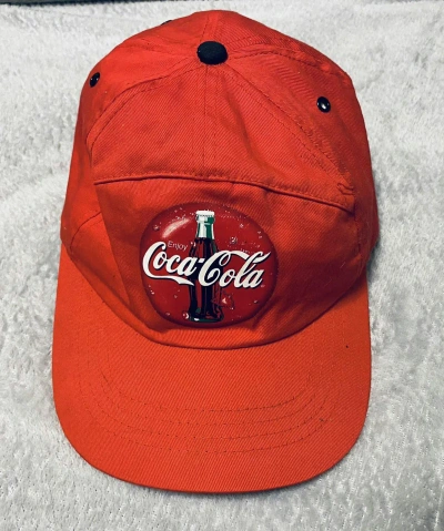 Pre-owned Coca Cola X Vintage Enjoy Coca Cola 90's Vintage Strapback Cap In Red