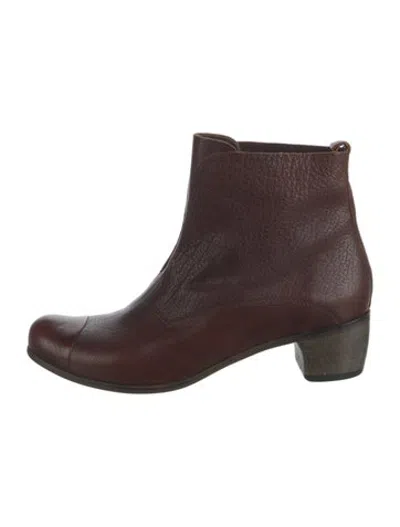 Pre-owned Coclico Leather Boots In Burgundy