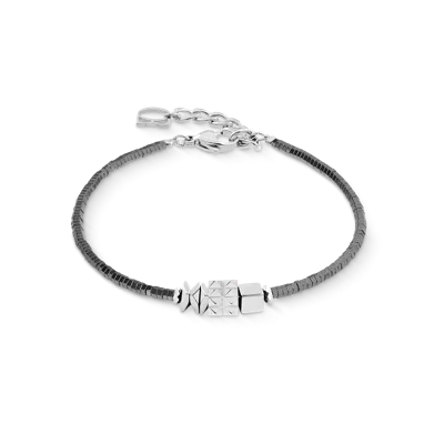 Coeur De Lion Armband Cube Trio Facets Silber-grau In Gray