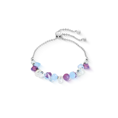 Coeur De Lion Armband Dancing Crystals & Pearls Flieder-blau In Metallic