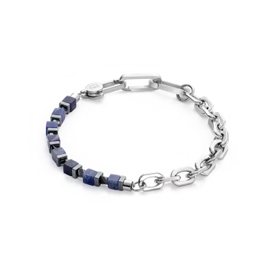Coeur De Lion Armband Precious Fusion Link Chain Blau-silber In Multi