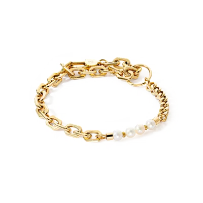 Coeur De Lion Armband Shape Shifter Süsswasserperlen Gold