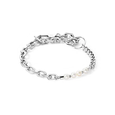 Coeur De Lion Armband Shape Shifter Süsswasserperlen Silber