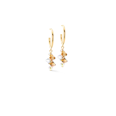 Coeur De Lion Dancing Crystals Ohrringe Gold-beige