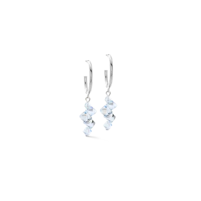 Coeur De Lion Dancing Crystals Ohrringe Silber-kristall In Blue