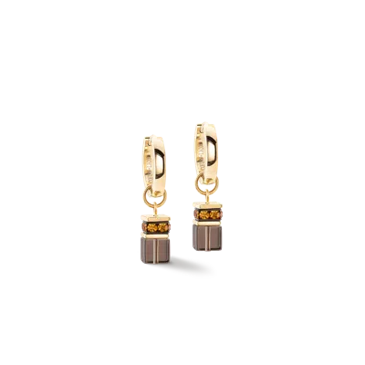 Coeur De Lion Geocube® Chunky Chain Creolen Gold-braun