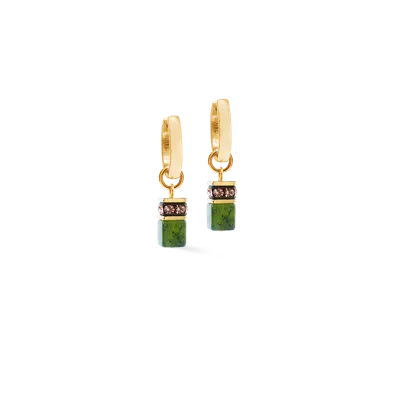 Coeur De Lion Geocube® Chunky Chain Creolen Gold-grün