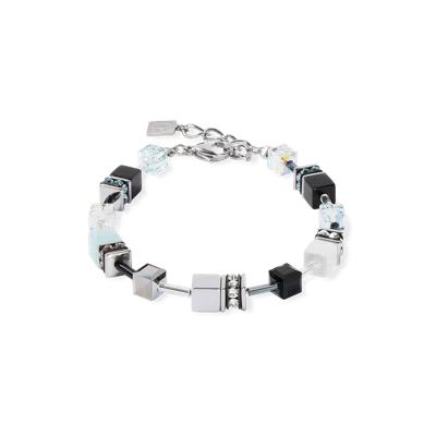 Coeur De Lion Geocube® Iconic Armband Ice Serenity Silber In Black