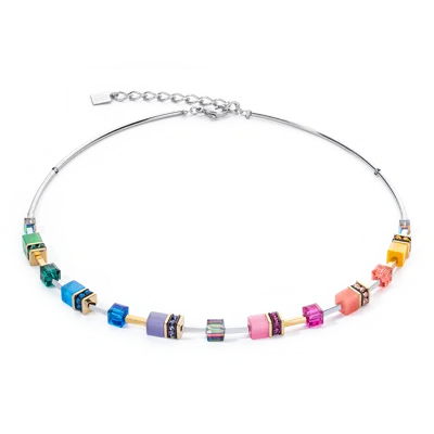 Coeur De Lion Geocube® Iconic Lite Halskette Rainbow In Multi