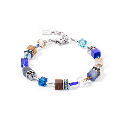 Coeur De Lion Geocube® Iconic Precious Armband Blau-braun In Blue