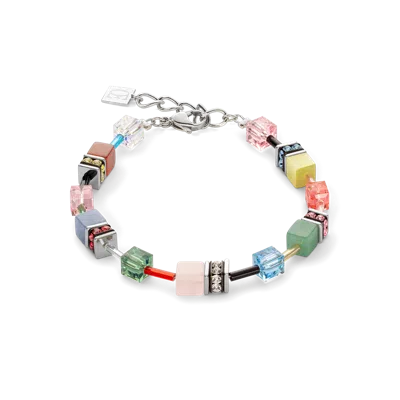 Coeur De Lion Geocube® Iconic Precious Armband Multicolour Delight In Metallic