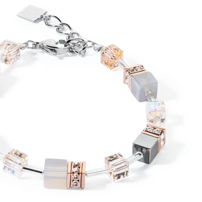 Coeur De Lion Geocube® Iconic Precious Armband Roségold-peach In Metallic