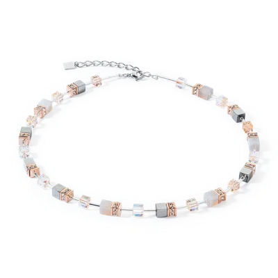 Coeur De Lion Geocube® Iconic Precious Halskette Hellrosa In Neutral