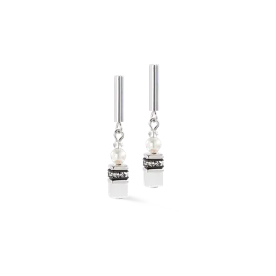 Coeur De Lion Geocube® Mini Fusion Pearls Ohrringe Silber-weiss In Gold
