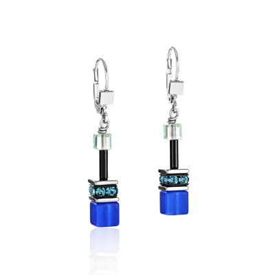 Coeur De Lion Geocube® Ohrringe Blau-grün