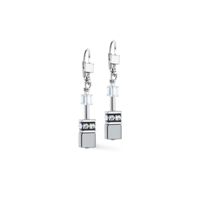 Coeur De Lion Geocube® Ohrringe Platinum In Gray