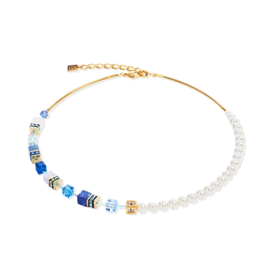 Coeur De Lion Geocube® Precious Fusion Pearls Halskette Blau