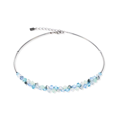Coeur De Lion Halskette Dancing Crystals Silber-blau In Silver