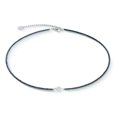Coeur De Lion Halskette Edge & Grace Anthrazit-silber In Blue