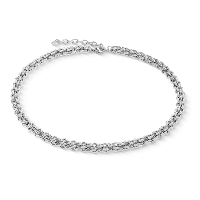 Coeur De Lion Halskette Mesh Chain Classic Silber