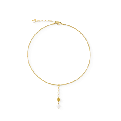 Coeur De Lion Halskette Pearl & Spikes Drop Gold