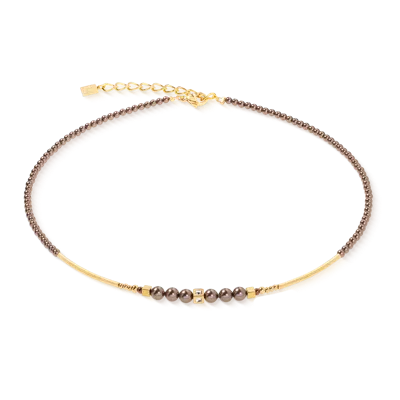 Coeur De Lion Halskette Shimmering Princess Pearls Gold-braun