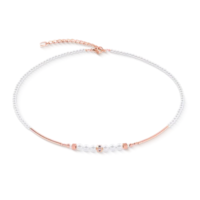 Coeur De Lion Halskette Shimmering Princess Pearls Roségold-weiss