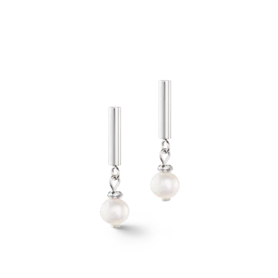 Coeur De Lion Ohrringe Classy Süsswasserperle Silber In Silver