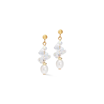 Coeur De Lion Ohrringe Dancing Crystals & Pearls Gold