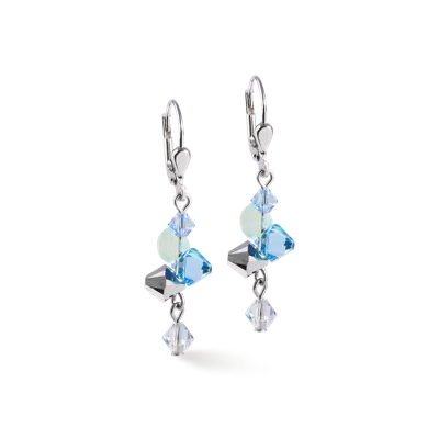 Coeur De Lion Ohrringe Dancing Crystals Silber-blau In Silver