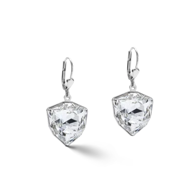 Coeur De Lion Ohrringe Magic Crystal & Chunky Chain Crystal In Silver