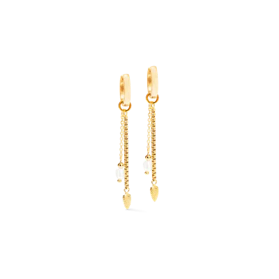 Coeur De Lion Ohrringe Serene Knot Chain Gold