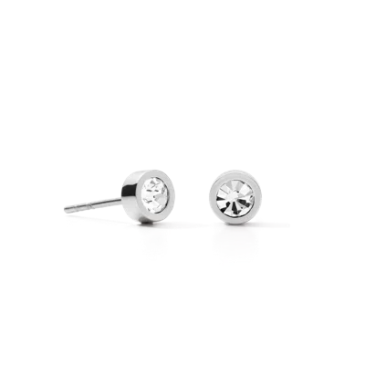 Coeur De Lion Ohrringe Sparkling Dot Silber-kristall In Silver
