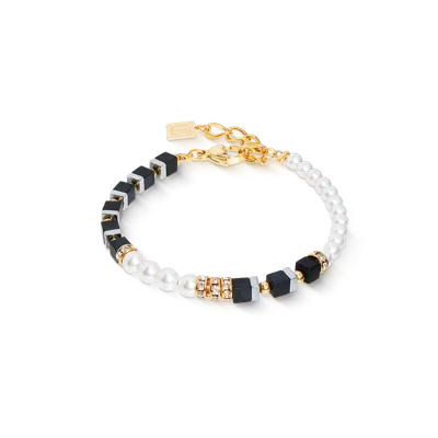 Coeur De Lion Precious Fusion Offset Armband Black-pearl