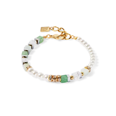 Coeur De Lion Precious Fusion Offset Armband Gold-grün