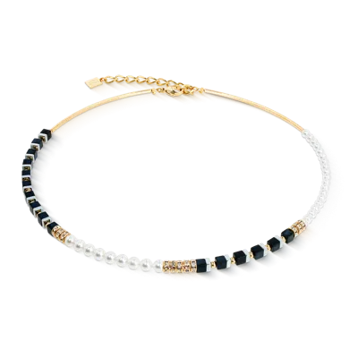 Coeur De Lion Precious Fusion Offset Halskette Black-pearl