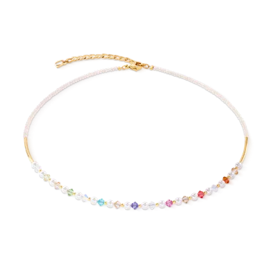 Coeur De Lion Princess Pearls Halskette Gold Rainbow