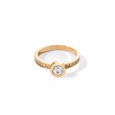 Coeur De Lion Sparkling Dots Ring Gold Kristall