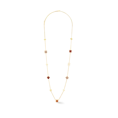 Coeur De Lion Station Collection Halskette Lang Gold-rot