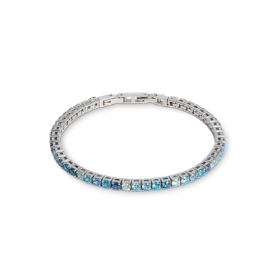 Coeur De Lion Tennisarmband Silber-blau In Silver