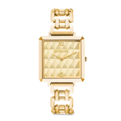 Coeur De Lion Uhr Iconic Cube Spikes Statement Gold
